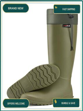 Knee High Waterproof Rain Boots for Women PVC Lightweight Mud Shoes
